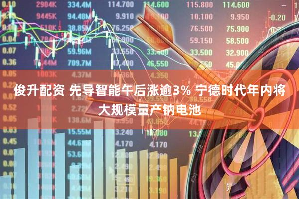 俊升配资 先导智能午后涨逾3% 宁德时代年内将大规模量产钠电池