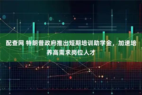 配查网 特朗普政府推出短期培训助学金，加速培养高需求岗位人才