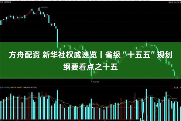 方舟配资 新华社权威速览丨省级“十五五”规划纲要看点之十五